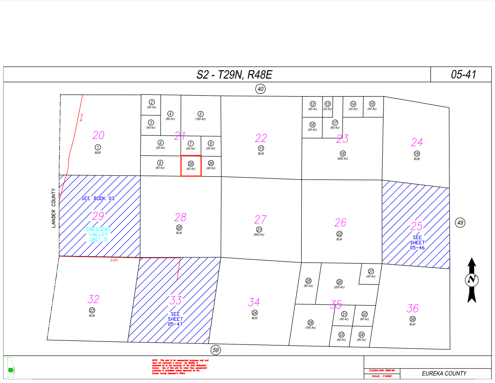 Welcome Back to Gold Mining! 40 Acres in Crescent Valley Nevada * Power * Road Access * Views * Next to BLM Land * $24,995.00 Sale Price * $695.00 Deposit $345.00 a month * Mineral Rights * Warranty Deed 005-410-35 - Image 2